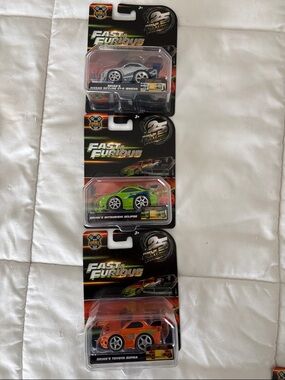 Die-Cast Toy Car 3-Pack — Blue, Green, Orange